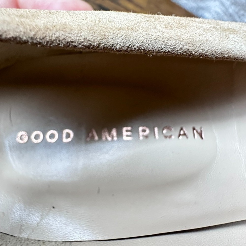 Good American Icon Pumps Size 9 Tan Suede‎ Pointy Toe Stiletto Heels Classics - Picture 5 of 10